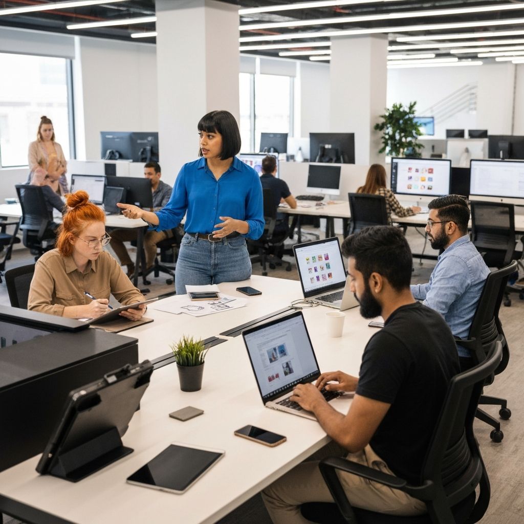 Équipe Olibrius en collaboration sur des projets digitaux